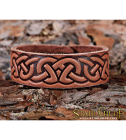  Leather Bracelet Cuff Wristband  Celtic Knotwork  Vikings Nordic Talisman Amulet  Carving Leather 